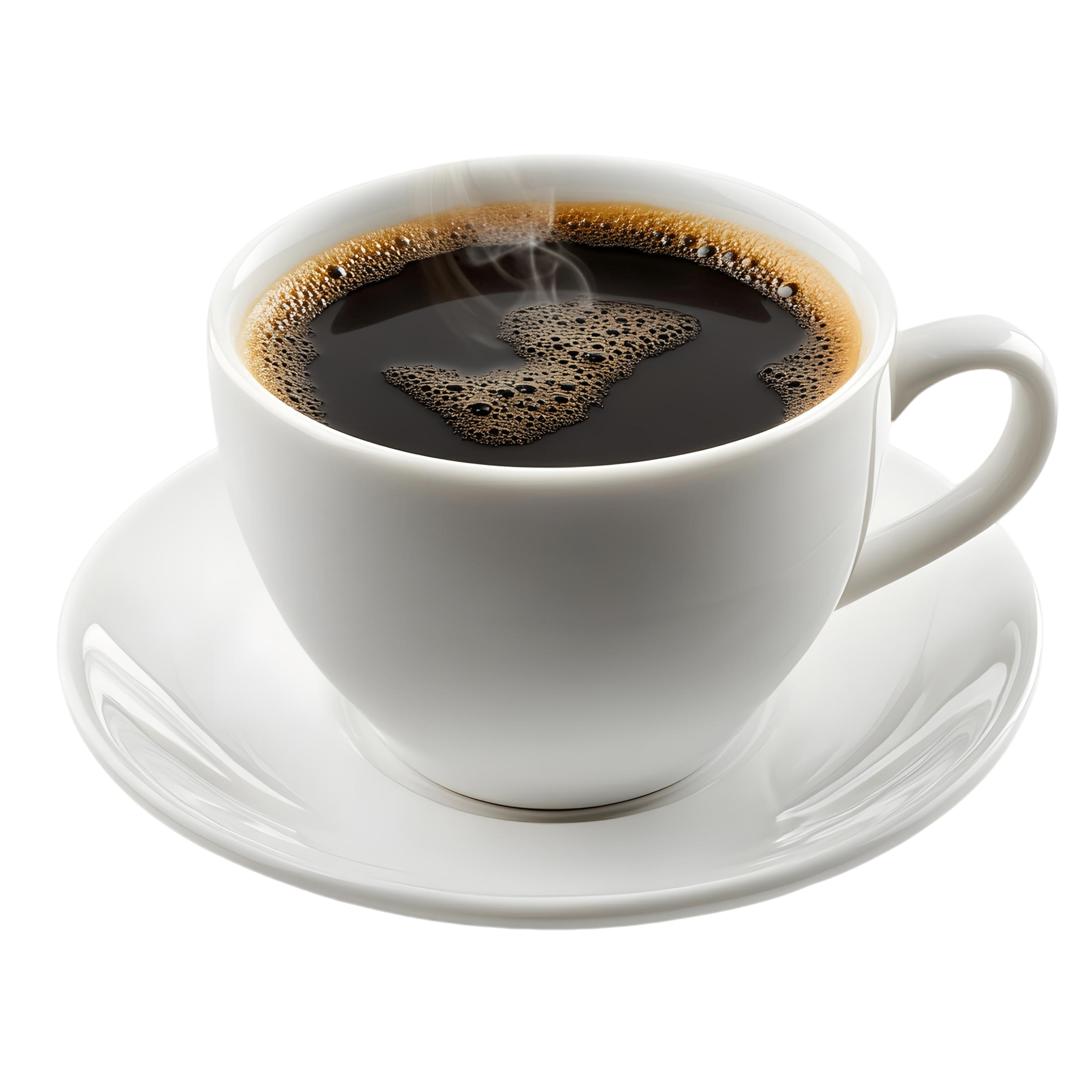 Taza de café sobre plato