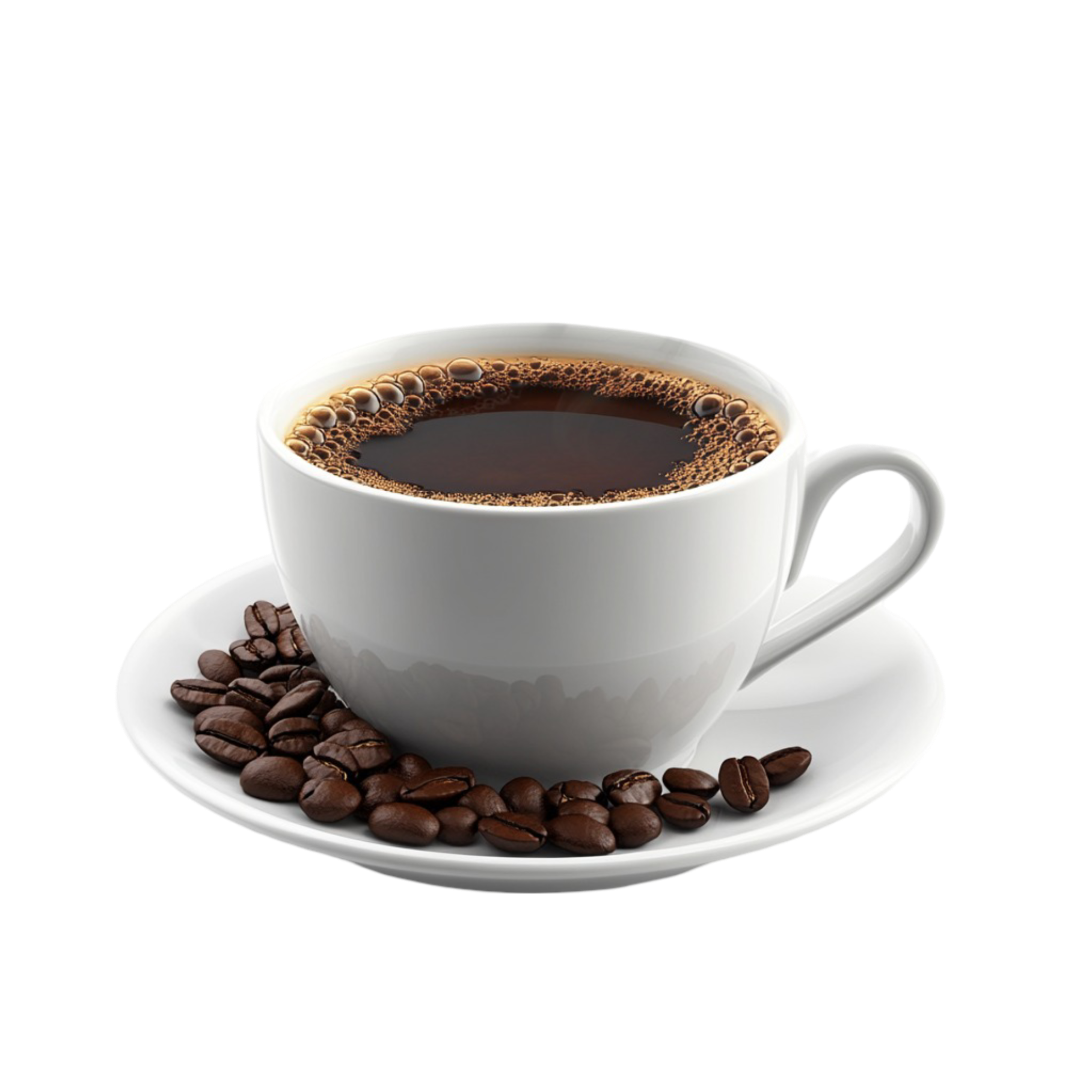 Taza de café con granos